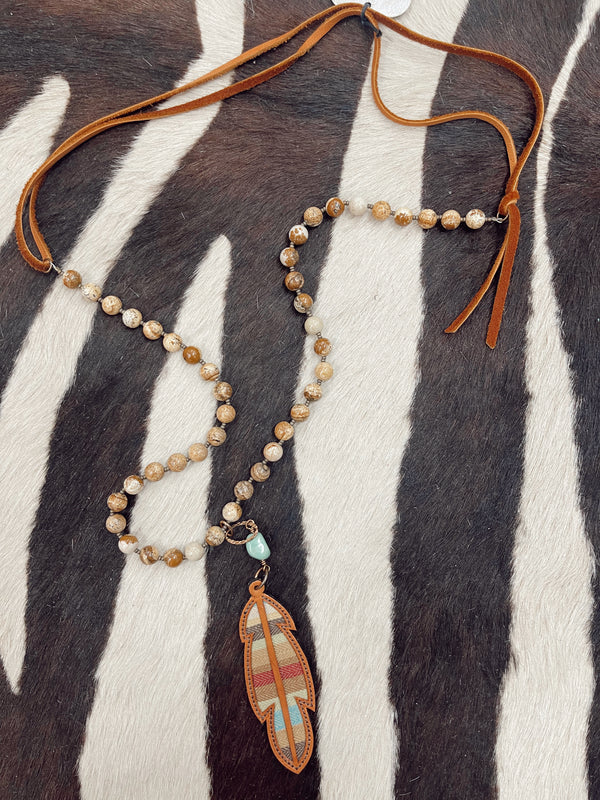 The Feather Beaded Necklace