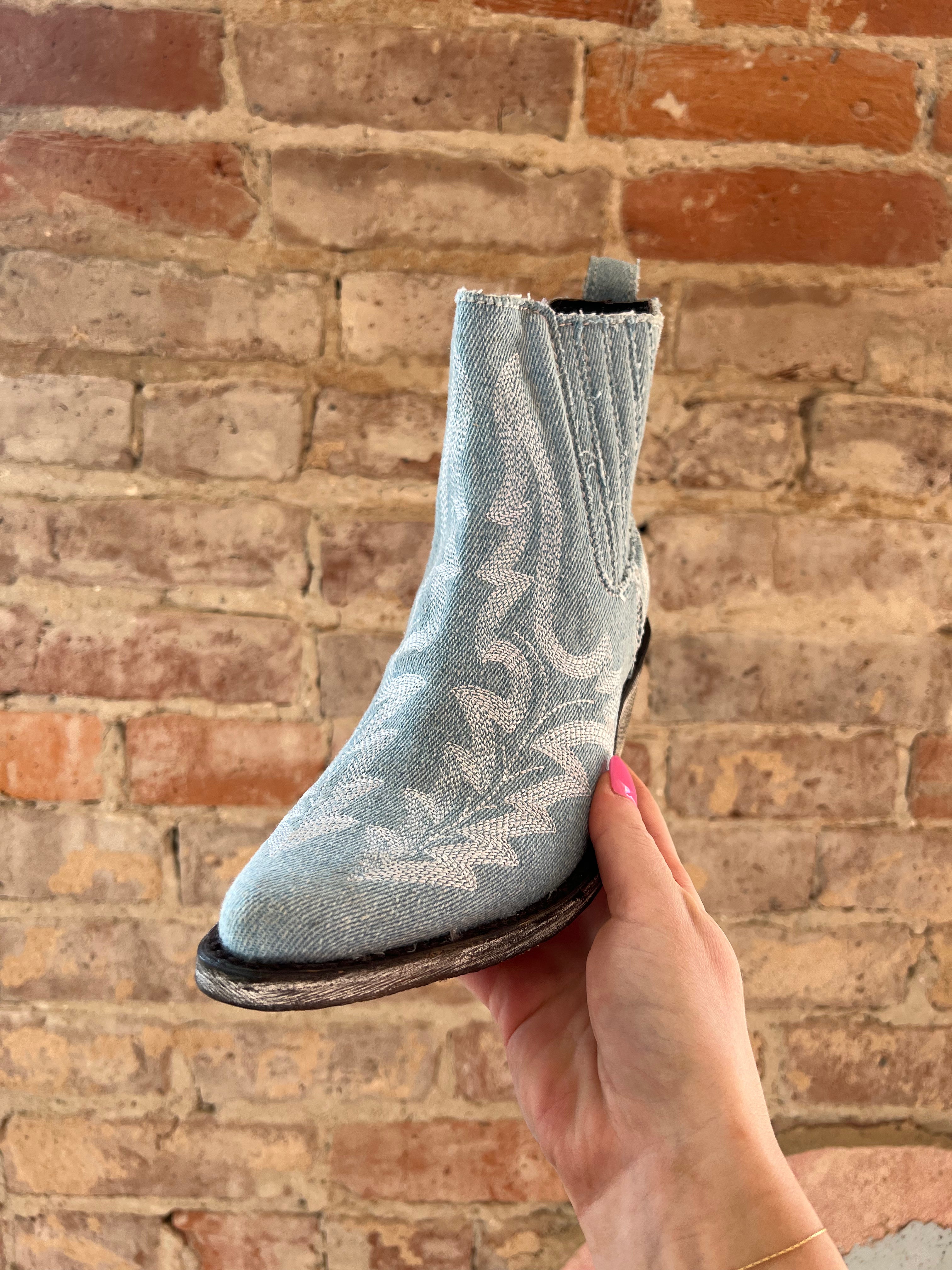 The Liberty Black Denim Simone Booties