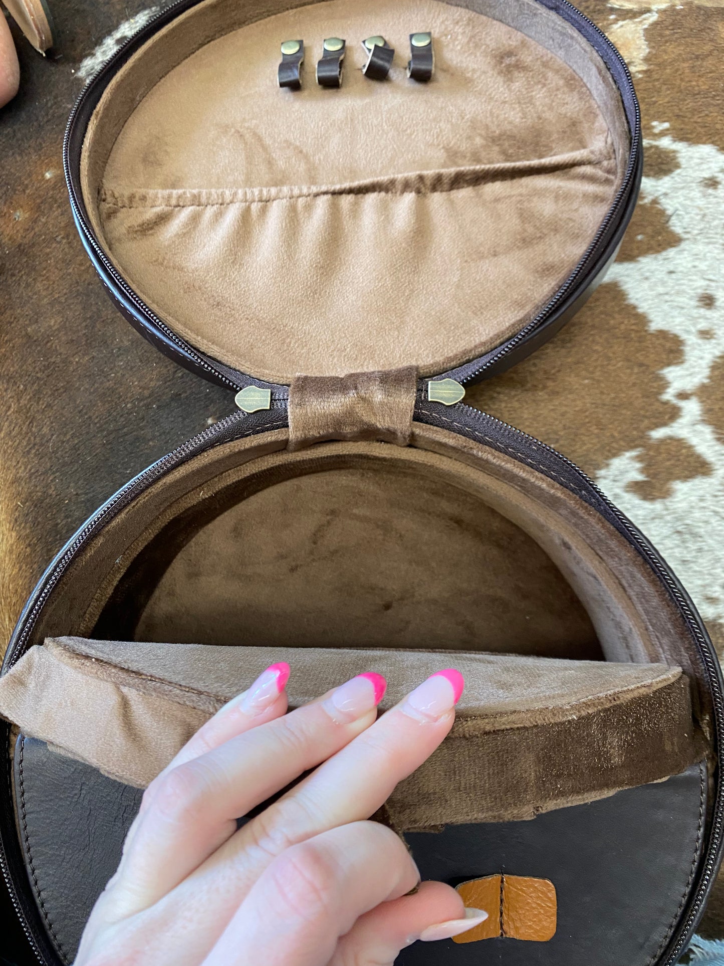The Cowhide Canister Jewelry Box