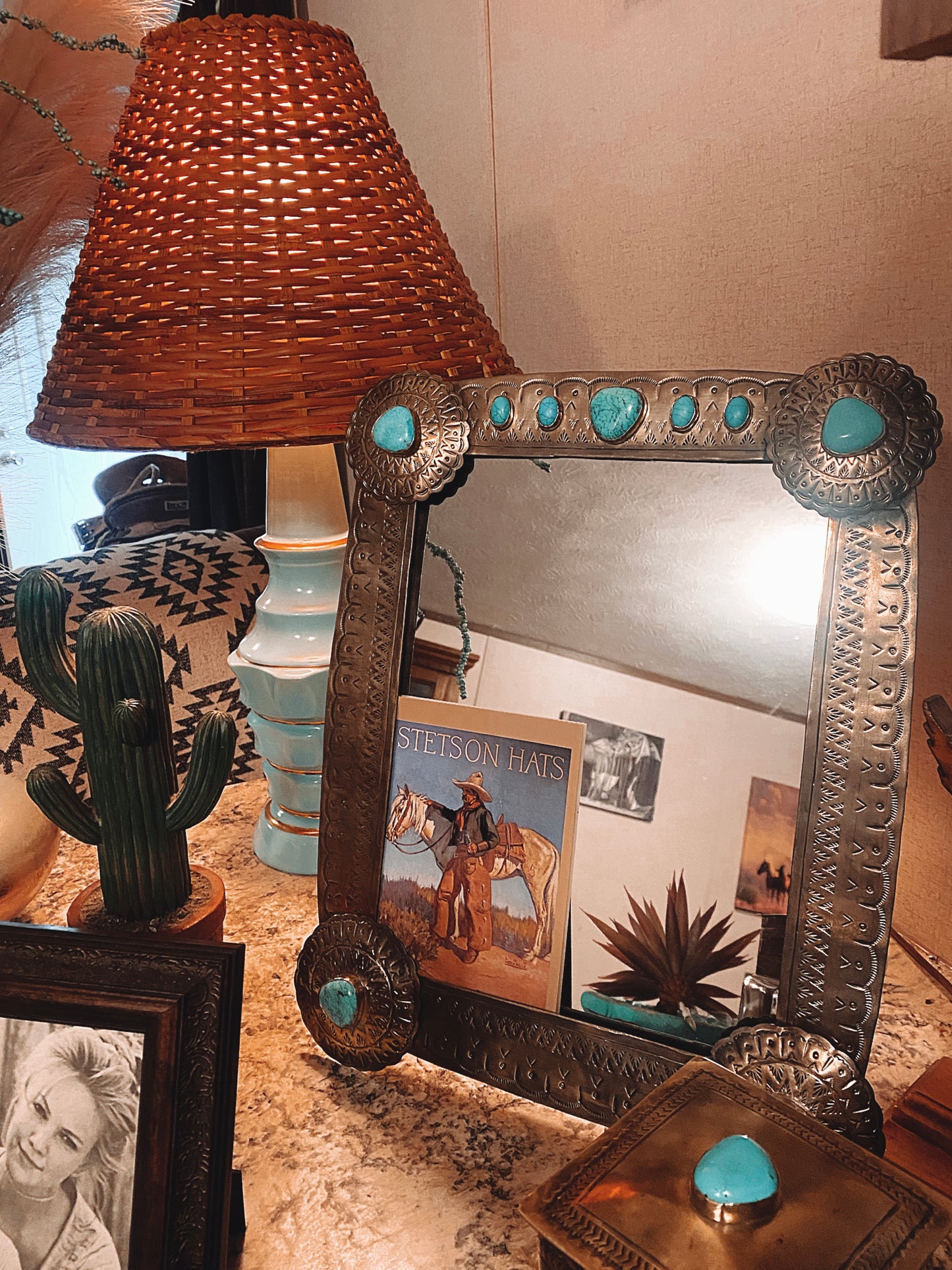 The Myles Turquoise Mirror