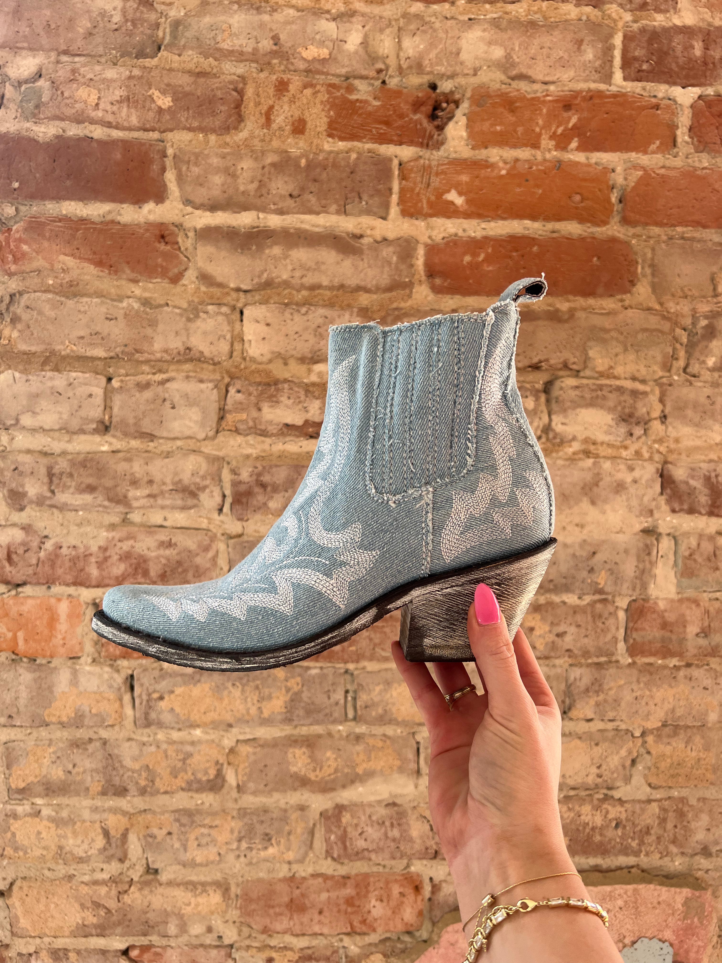 The Liberty Black Denim Simone Booties