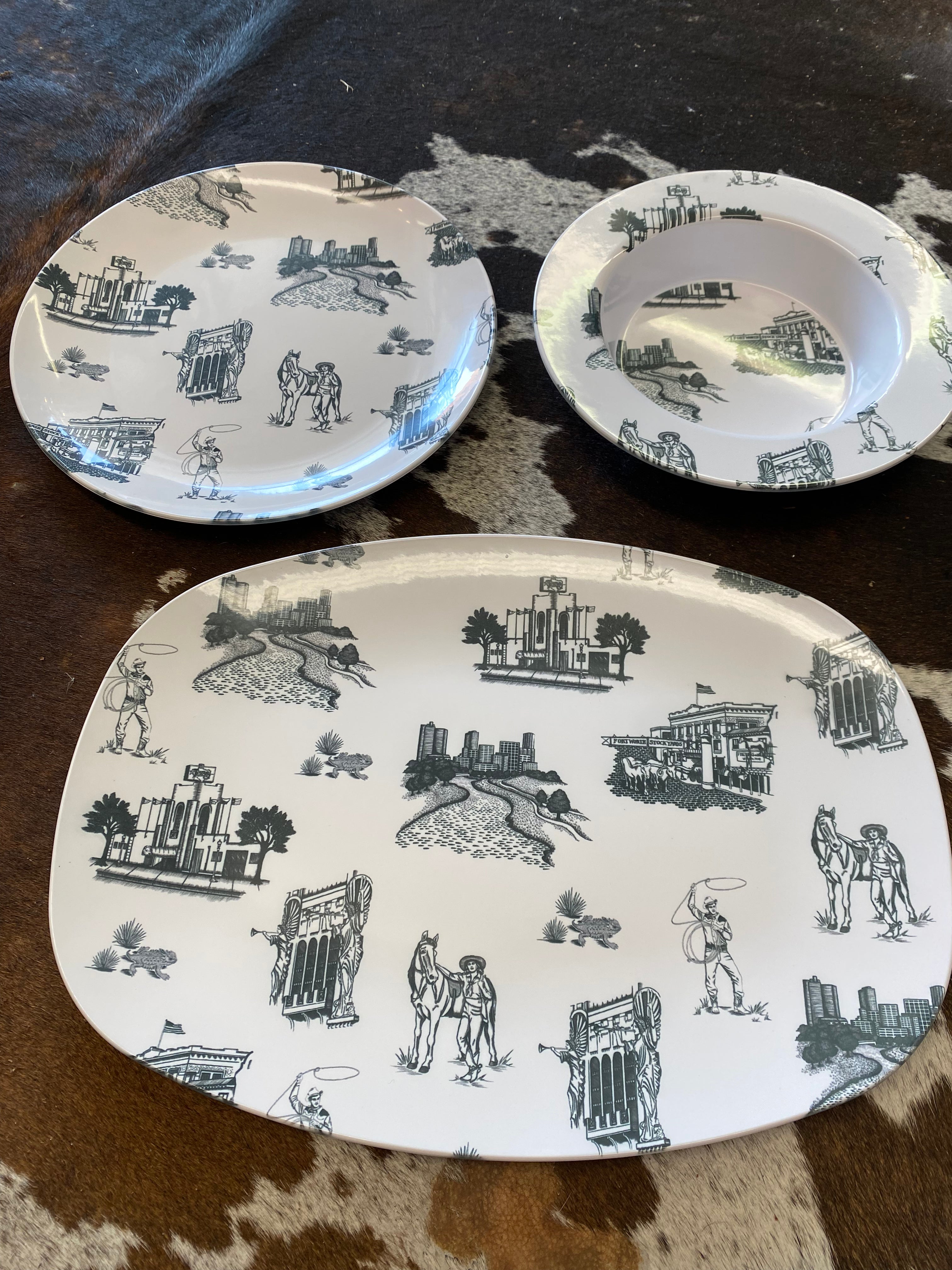 The Fort Worth Toile Dinnerware 3 Piece (sold separately)