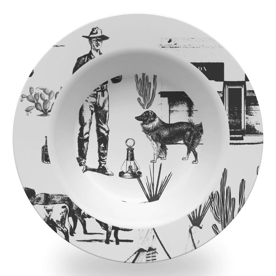 Black sales toile dinnerware