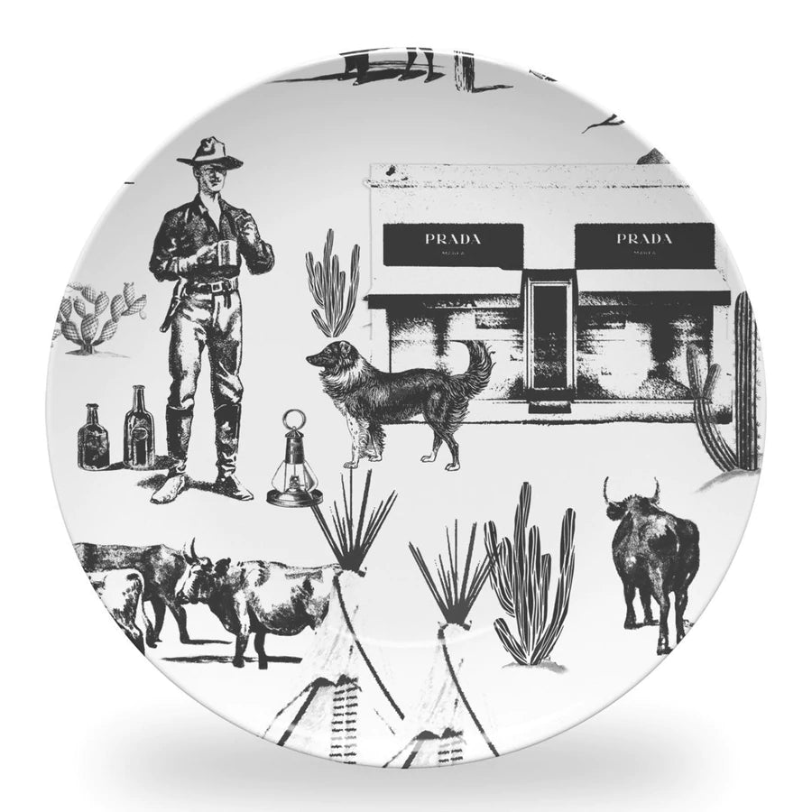 The Marfa Toile Dinnerware 3 Piece (sold separately, two colors)