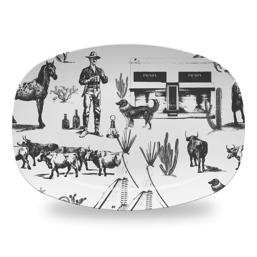 The Marfa Toile Dinnerware 3 Piece (sold separately, two colors)