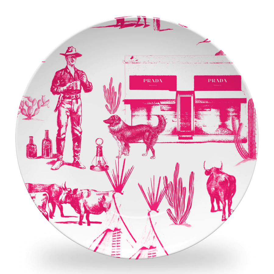 The Marfa Toile Dinnerware 3 Piece (sold separately, two colors)