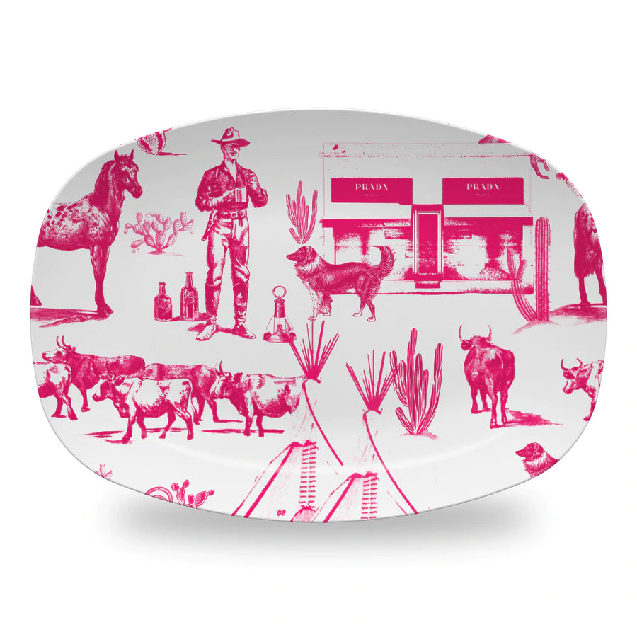 The Marfa Toile Dinnerware 3 Piece (sold separately, two colors)